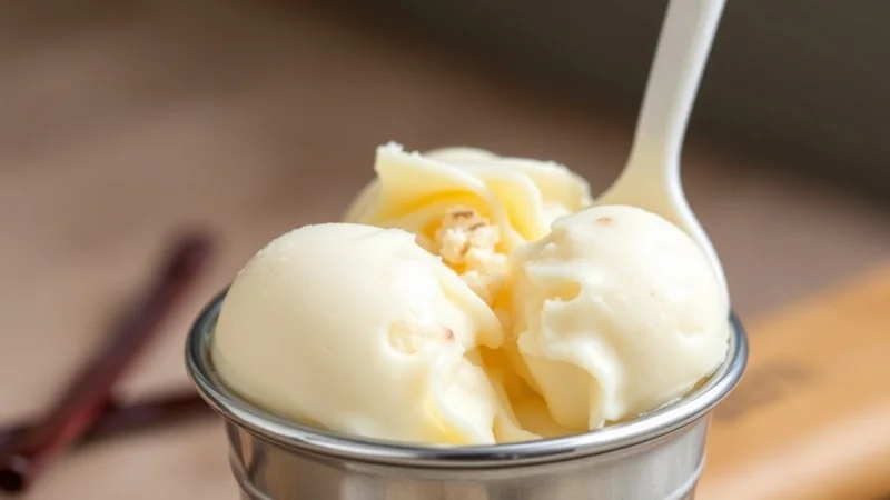 Smooth Italian gelato served in a cup with a paddle