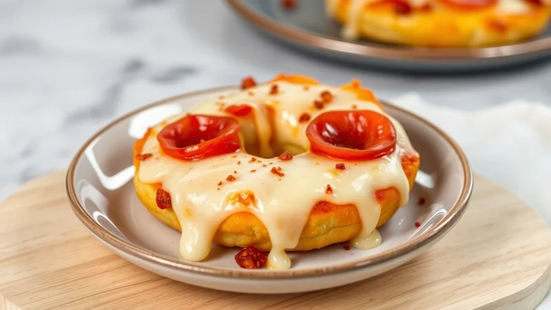 Crispy pizza bagels straight from the air fryer